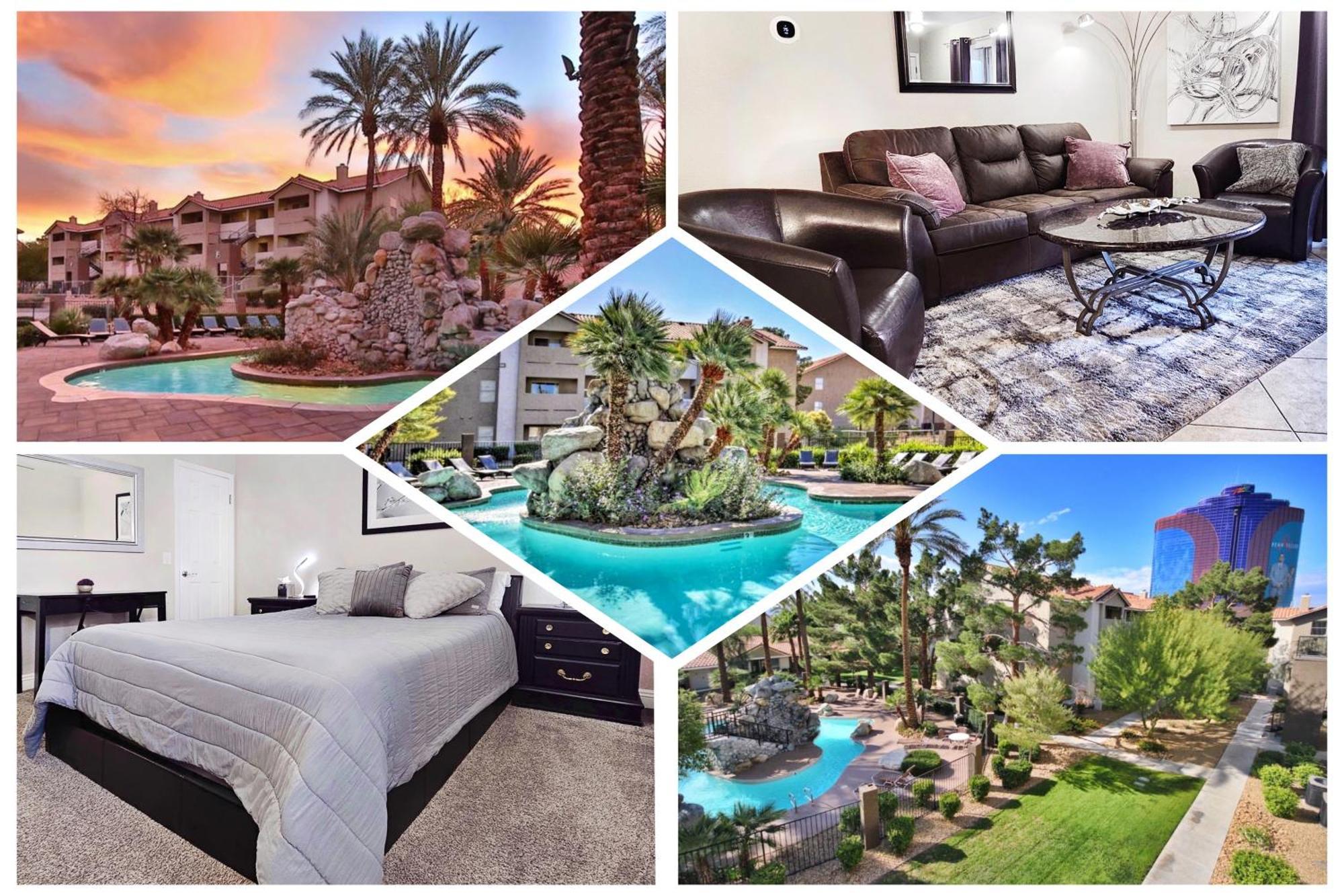 Upgraded & Stylish, Pool, Hot Tub, Walk To Strip! Apartamento *