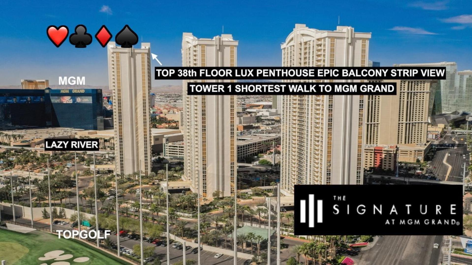 Hotel Signature Mgm 38th Floor Penthouse Lux+ Balony Strip View + No Fee