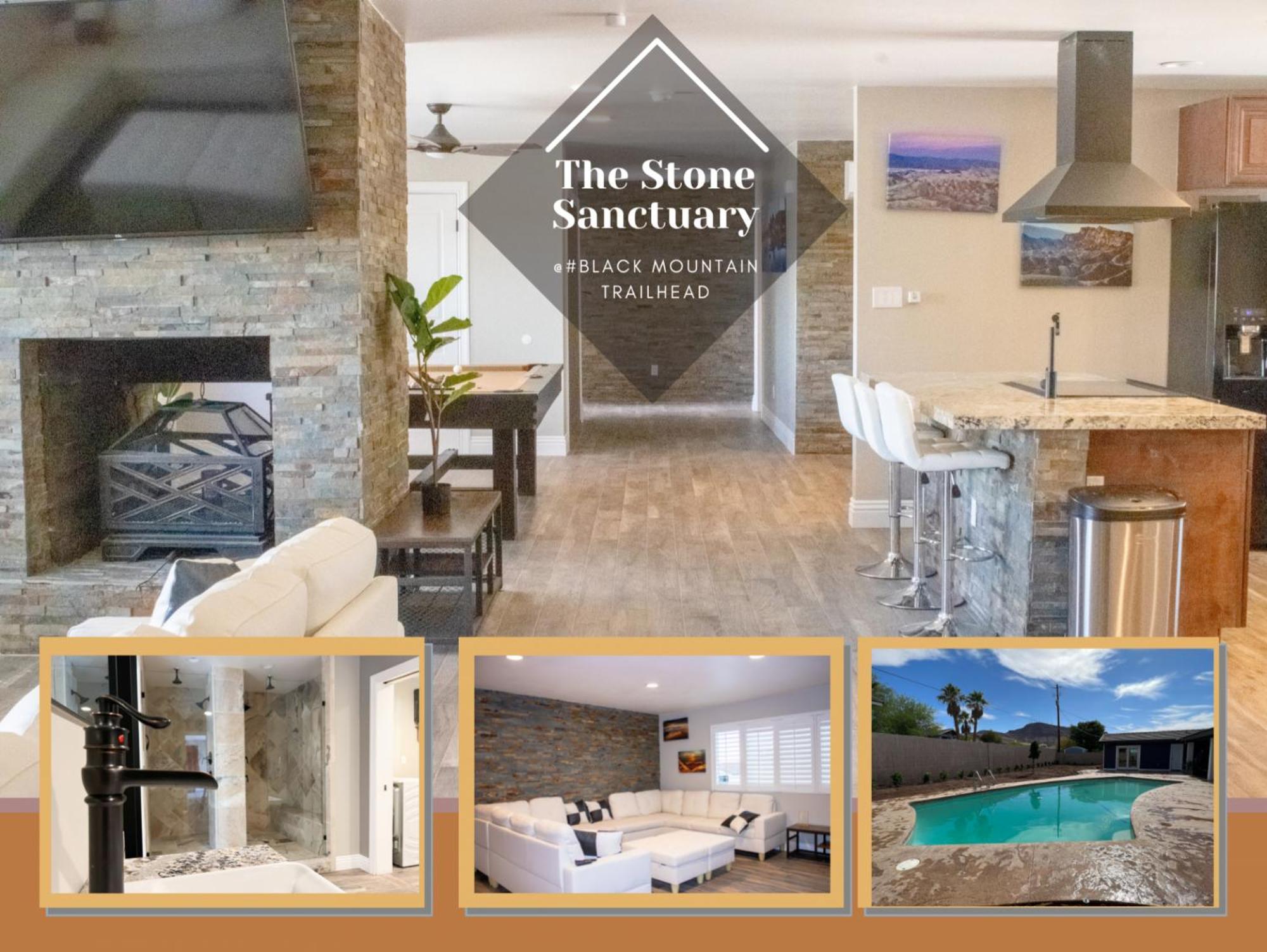 Сasa de vacaciones Lux Private - Pool, Billiards, 8 Smart Tvs, Board Games, Cotton Bedding - The Stone Sanctuary At Mccullough Hills Trailhead *