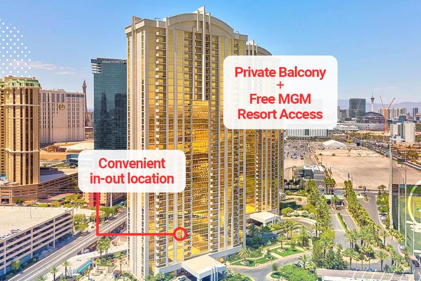 Apartahotel Lady Luck's Vista - Private Balcony - Full Kitchen - Two Full Baths - Jetted Tub - Full Mgm Grand Access W No Fee At Mgm Signature Las Vegas